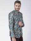 Hangup Men Standard Printed Men Formalwear-D495ButtonBlazer