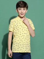 Lil Tomatoes Boys Cotton Polo T-shirt-GBT-S24-1403_LEMON_30