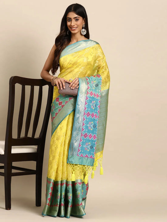 Majestic Threaded Elegance Saree-SZ-IRA-YL-1582