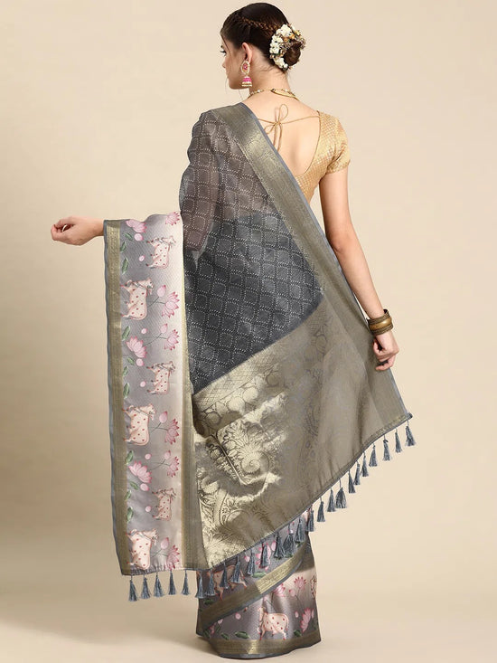 Ethnic Artistry Splendor Saree-SZ-DGBARFI1-GY-2032