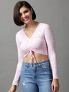 Women's Pink Tie Dye Top-BLR-988-Pink