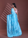 Sky Blue Silk Soft Saree With Paisley Print-MA60BSL01400048