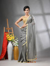 Grey Mul Cotton Soft Saree With Gota Patti Borders-MA62MCT33880005