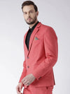 Hangup Men Standard Solid Men Formalwear-CherryBlazer