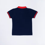 Mimino Baby Boys Solid Pure Cotton T Shirt (Dark Blue, Pack of 1)