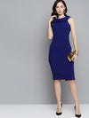 Royal Blue Bardot Midi Dress