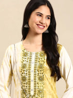 Women's Green Tie Dye Straight Kurta-SKC-788-Olive