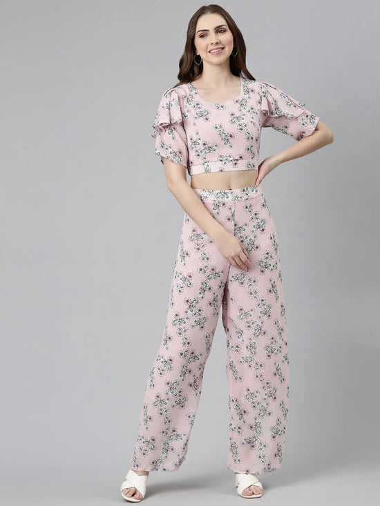 Women Pink Printed Co-Ords-AE-15838-Pink