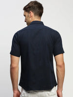 Men Navy Solid Shirt-BRION-1805-Navyblue