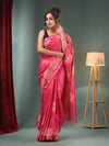 Pink Blended Silk Handwoven Saree With Paisley Border-MA50BSL34710006