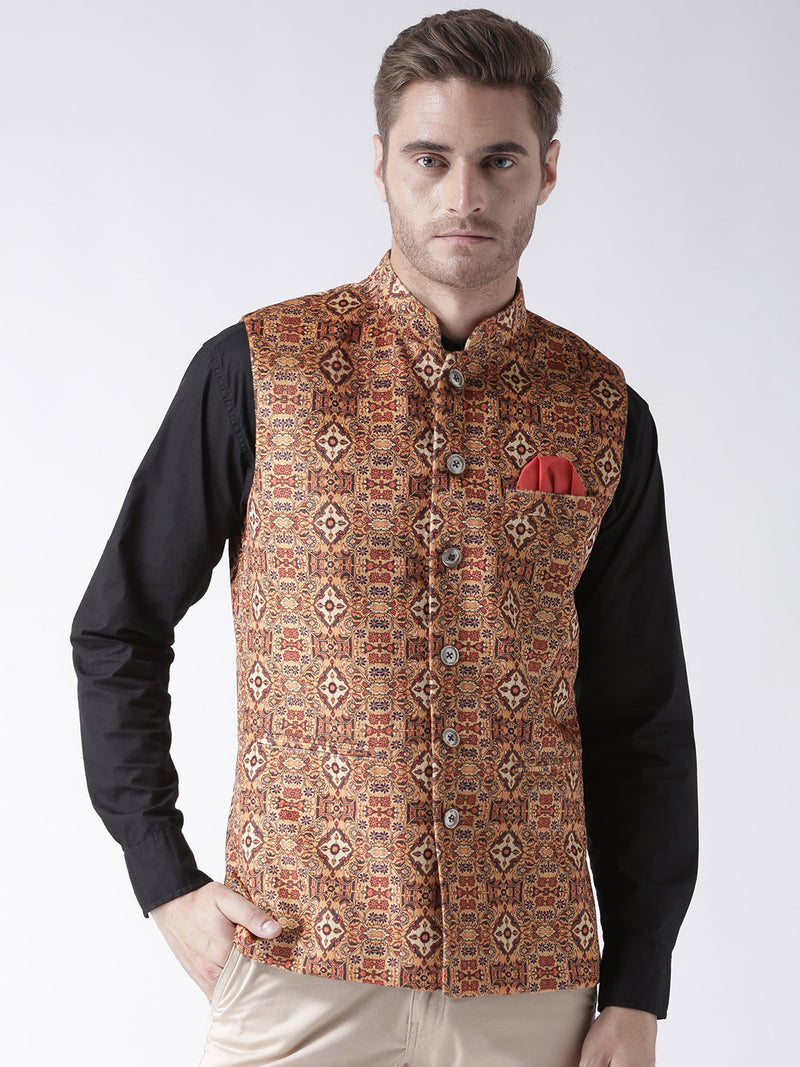 Hangup Men Standard Printed Men's Indian Wear-18APrintedNehru