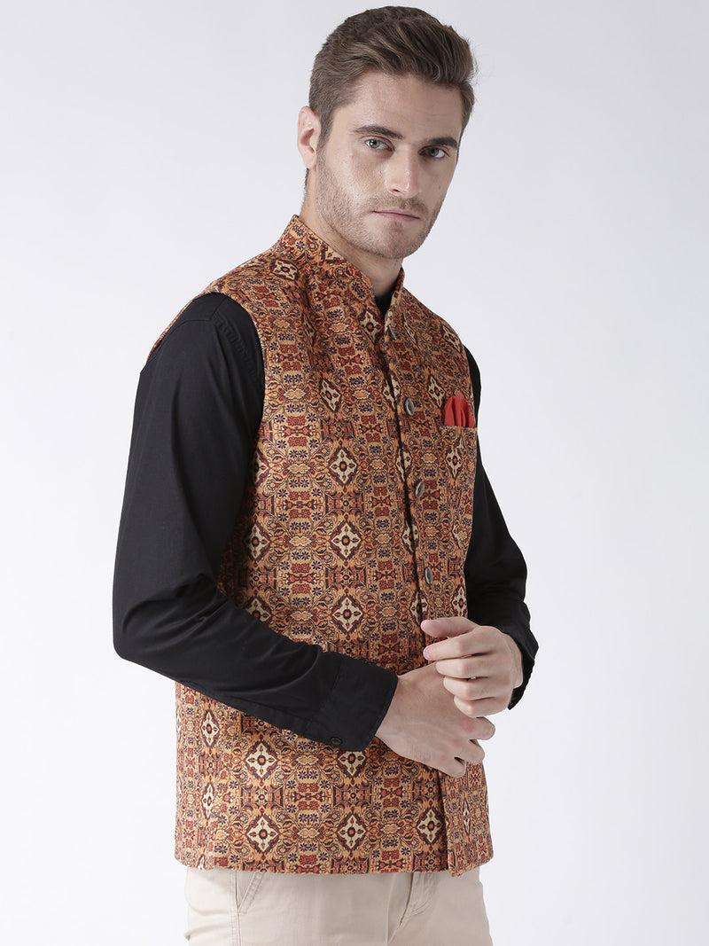 Hangup Men Standard Printed Men's Indian Wear-18APrintedNehru