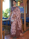 Saree Mall Women's Organza Mauve Woven Design Designer Saree With Blouse Piece-KDVIKA283004