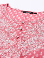 Women's Pink Printed Kurta Set-GW-458-Pink