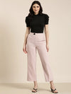 Women Pink Striped Parallel Trouser-IM-10111-Pink