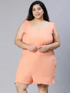 Timeless Coral Plus Size Women Playsuit