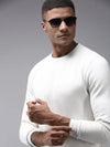 Men White Solid Sweatshirt-EX-2260-White