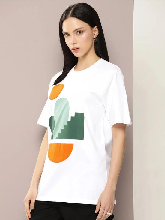 Dillinger White Graphic Oversized T-Shirt-WMNCR493WHT-XS