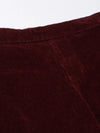 Women Burgundy Solid Parallel Trouser-IM-10624-Burgundy