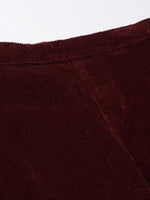 Women Burgundy Solid Parallel Trouser-IM-10624-Burgundy