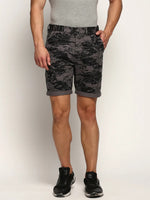 Men Grey Camouflage Shorts-ORBIT-16-Grey