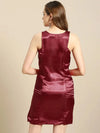 Shift Dress in Maroon