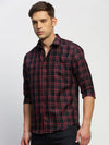 Men Navy Checked Shirt-BRICHCHECKS-5620-Navyblue