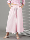 Women's Pink Solid Culottes-AE-1118-Pink