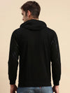 Men Black Printed Casual Hoodie-BP-1414-Black