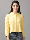 Women's Yellow Solid Crop Top-AE-10459-Yellow