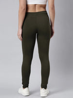 Women Solid Slim Fit Olive Track Pant-AF-1612-Olive