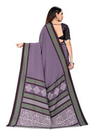 Vimla Women's Purple Crepe Silk Uniform Saree with Blouse-5207_PM