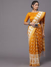 Saree Mall Women's Bhagalpuri  Yellow Printed Designer Saree With Blouse Piece-18WOM18905