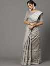 Saree Mall Women's Bhagalpuri  Grey Printed Designer Saree With Blouse Piece-18WOM18908