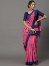 Saree Mall Women's Bhagalpuri  Pink Printed Designer Saree With Blouse Piece-18WOM18909