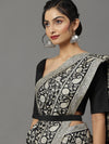 Saree Mall Women's Bhagalpuri  Black Printed Designer Saree With Blouse Piece-18WOM18911