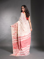 Cream Pure Cotton Soft Saree With Nakshi Designs-MA54CT041380006