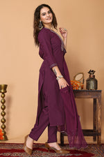 Avanshee Women's Latest Embroidred Cotton Kurta, Pant With Dupatta-ES-7510