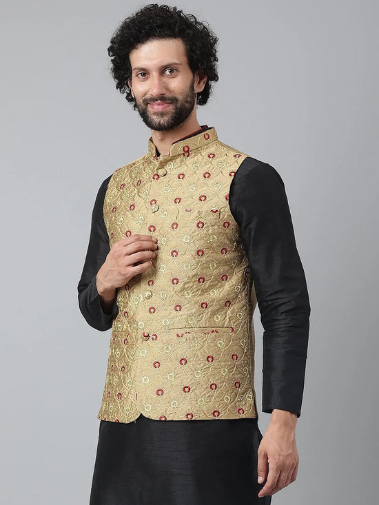 Hangup Men Standard Embroidered Men's Indian Wear-200A_Emb_Nehru