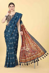 Subtle Pastel Glow Saree-SZ-INDIGO-1423