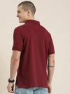 Dillinger Maroon Solid Regular Polo T-shirt-DLPOL003MRN-S