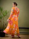 Women Yellow Floral Anarkali Kurta