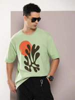 Dillinger Green Graphic Oversized T-shirt-DLMOV230PGRN-S