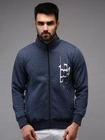 Men Blue Printed Sweatshirt-OTSS-17-Navyblue