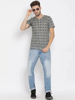 Hangup Men Standard Printed T-Shirts-6T_Henley_Print_TShirt