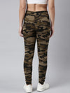 Women Camouflage Slim Fit Olive Track Pant-AF-1623-Olive