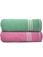 Athom Living Diagonal Stripe Terry Towel Pack of 2-DST-CH