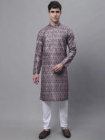 Men's Maroon Digital Printed Kurta Pyjama Set-JOKP-P-691Maroon