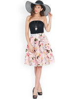 Pink Floral Silk Skirt