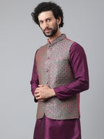 Hangup Men Standard Embroidered Men's Indian Wear-194A_Emb_Nehru